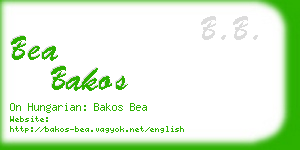bea bakos business card